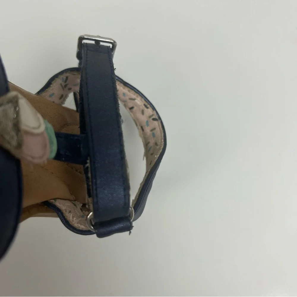 Born Sprinkles navy blue T sandal with ice cream cone toddler size 6 - Picture 12 of 16